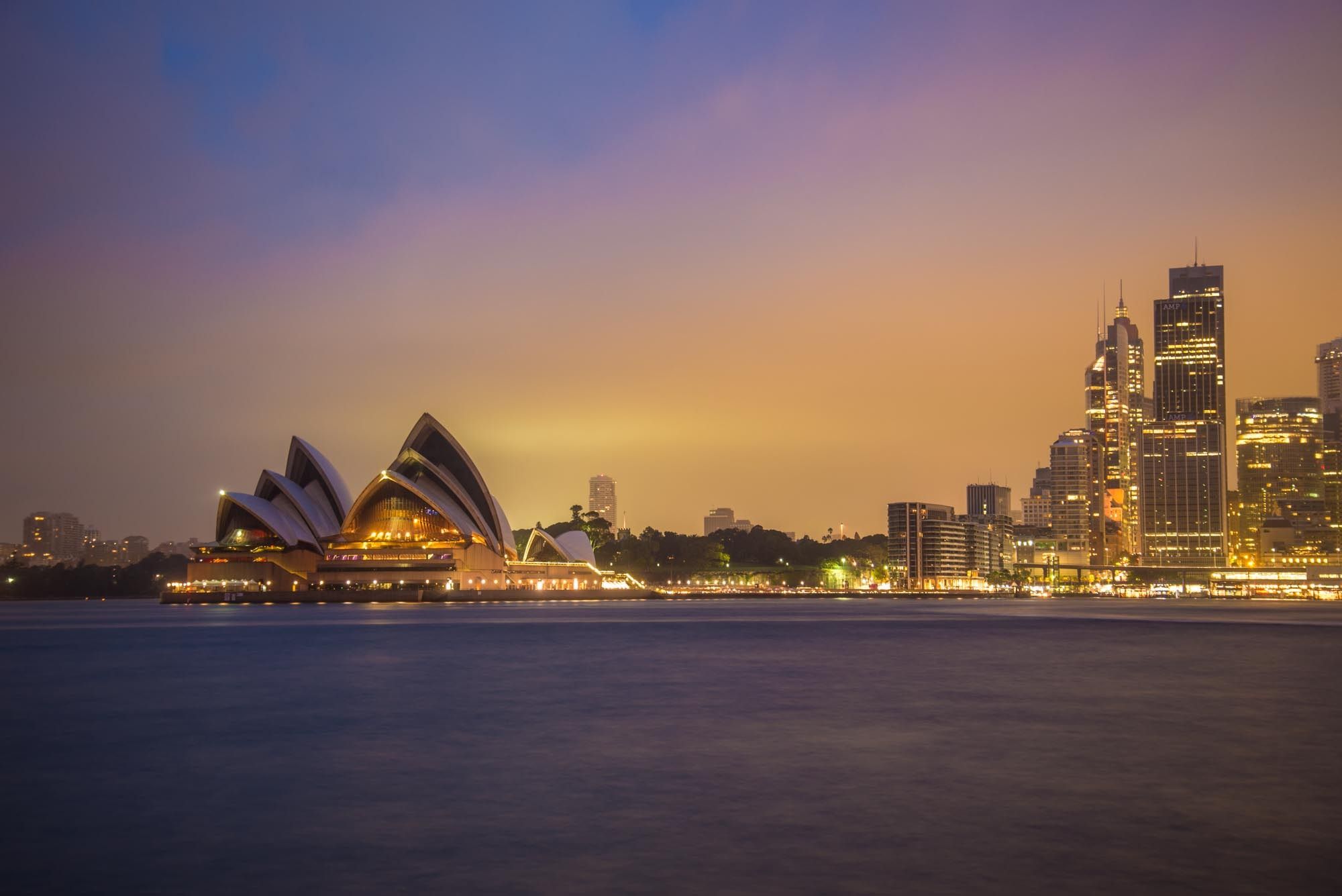 Sydney harbour at dusk, Australia